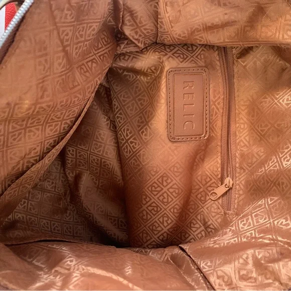 Relic by Fossil Multicolored Hobo Style Satchel Shoulder Bag Silver Hardware - Picture 6 of 6